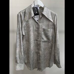 Acler Snake Printed Blouse